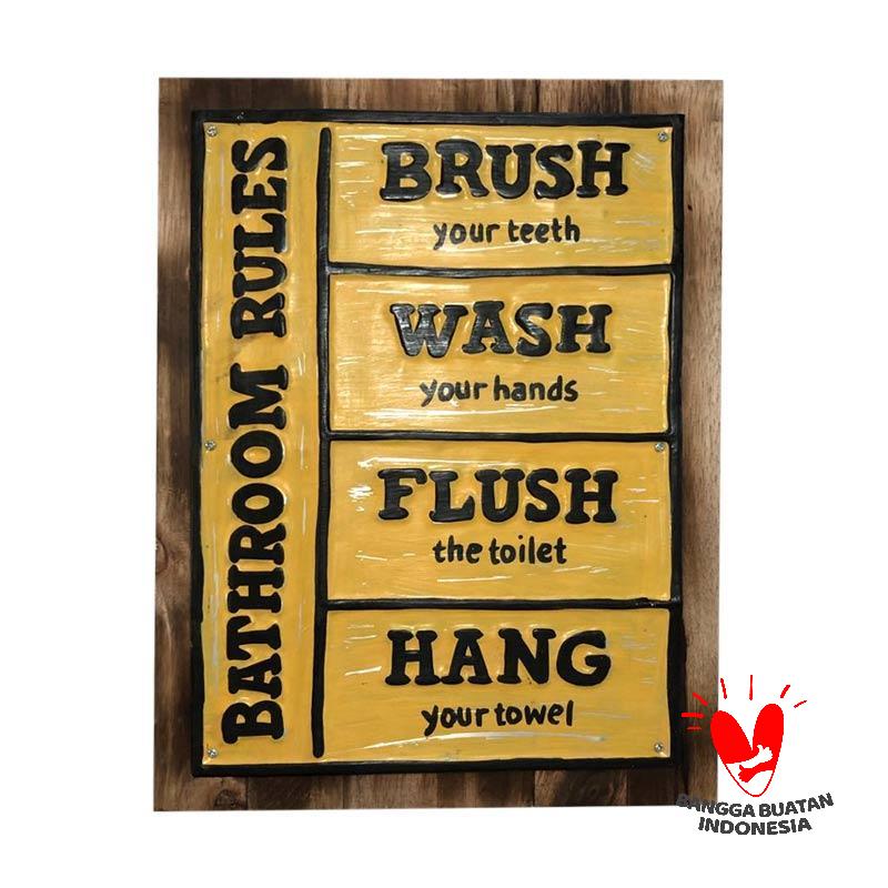 Jual Pre Order Cendana Permai Art Shop Wall Art Bathroom Rules