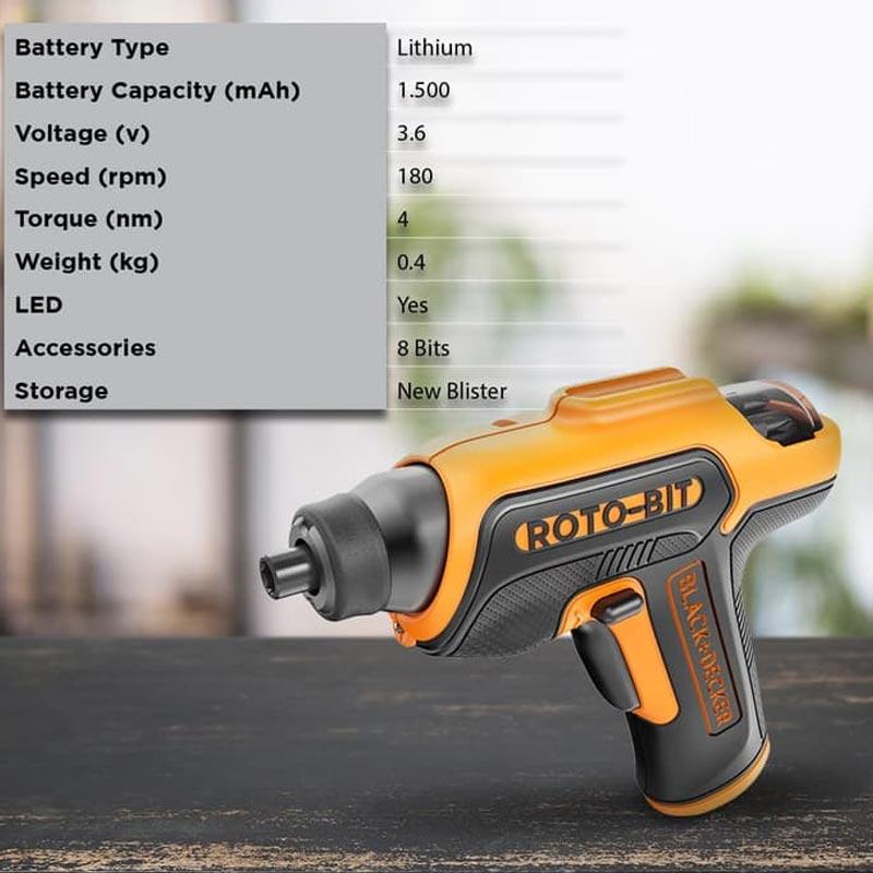 black decker cs36bsb b1 storage screw driver blister 3 6v