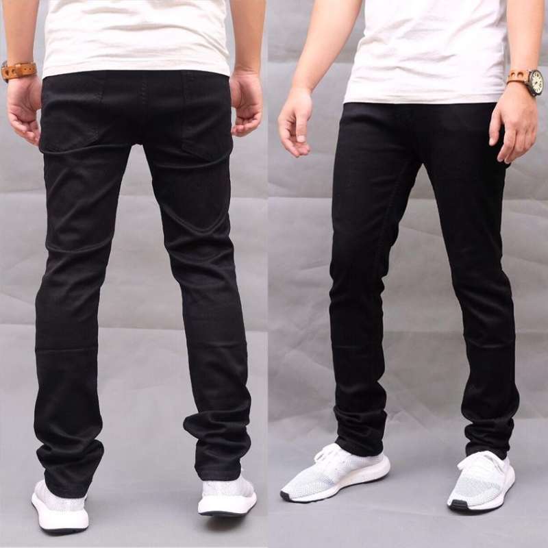 Celana Panjang Jeans Pria Polos 