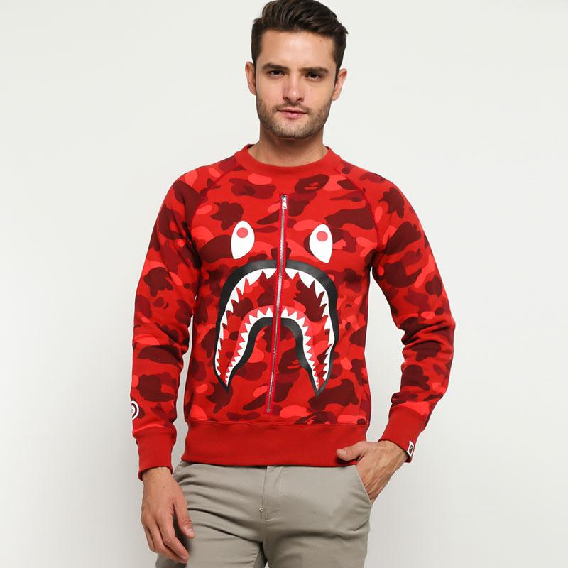 Bape red camo crewneck hot sale