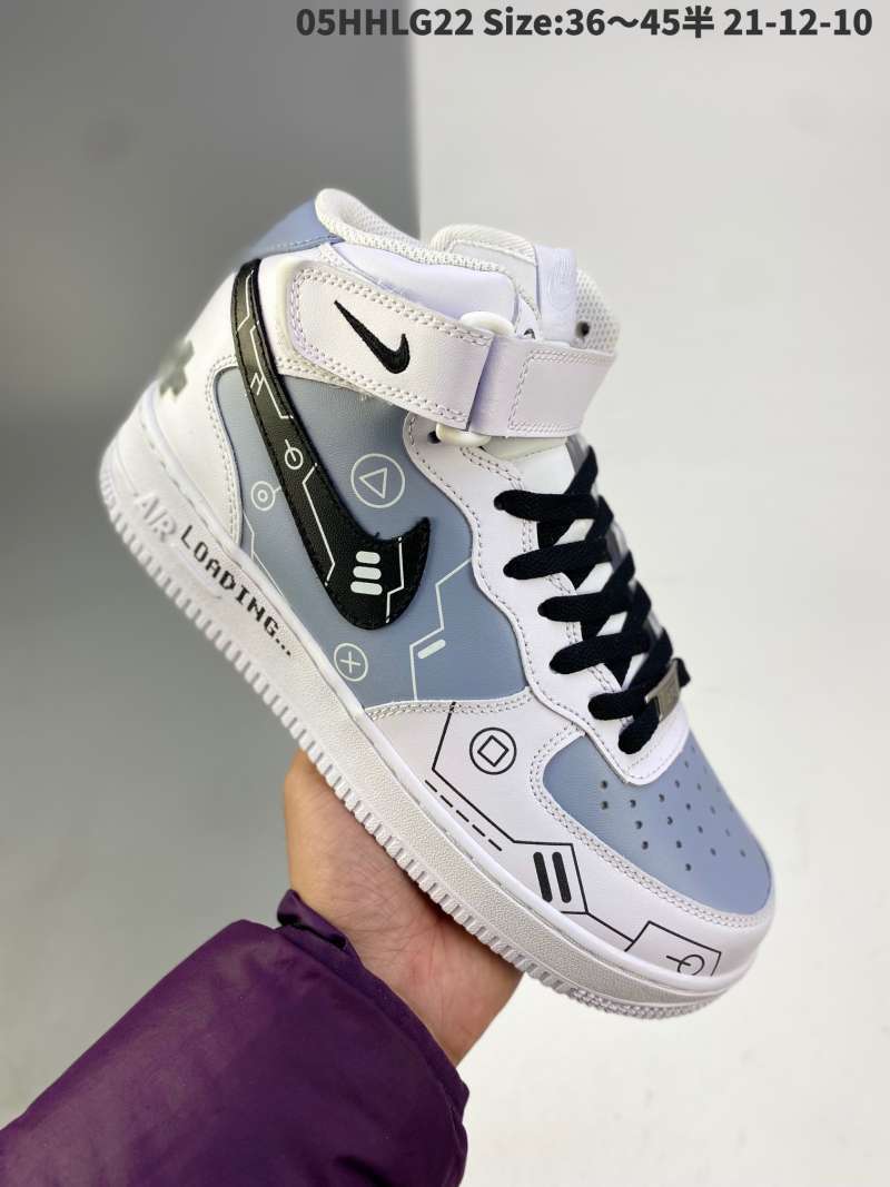 Promo Custom ps5 video game theme NIKE Air Force 1 Mid'07 black- -white  gray air bugle medium top casual boar Leisure sports running basketball  shoes - 39 di Seller Li Suzhen Shop