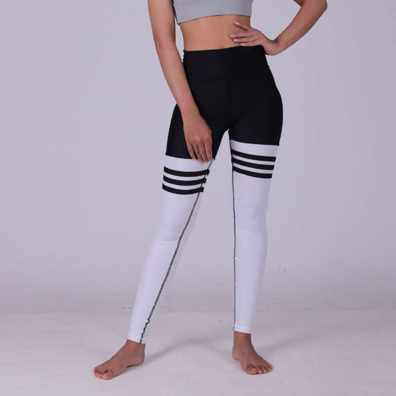 black and white striped lululemon leggings