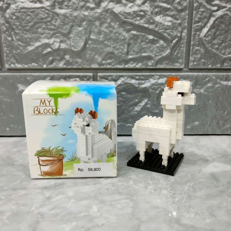 My Block Mainan Anak 9 Lego Mini Karakter Domba White 108 Pcs