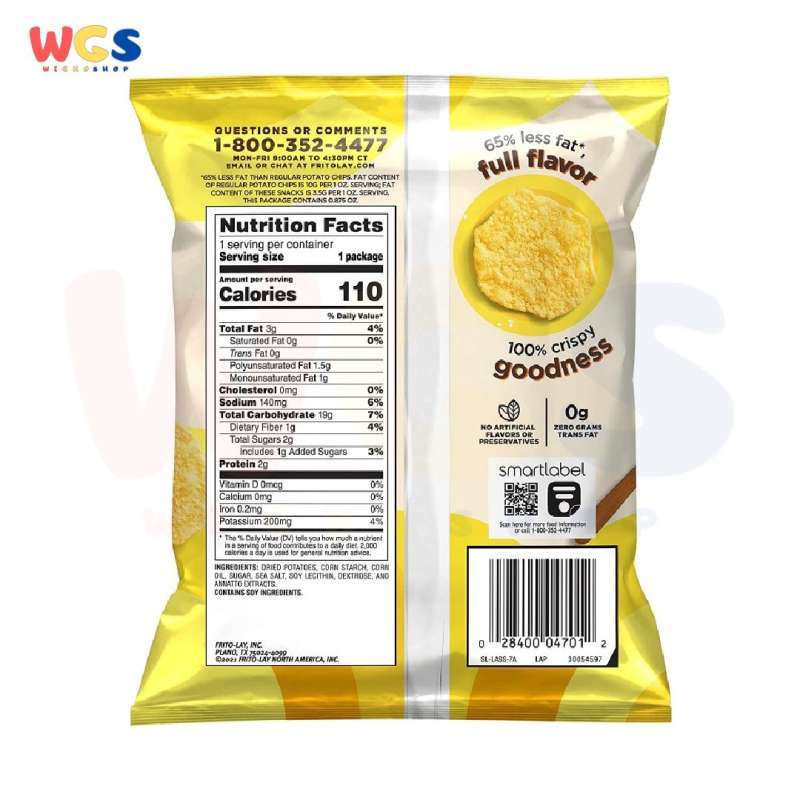 Jual Snack Lay's Lays Oven Baked Original 65% Less Fat Potato ...