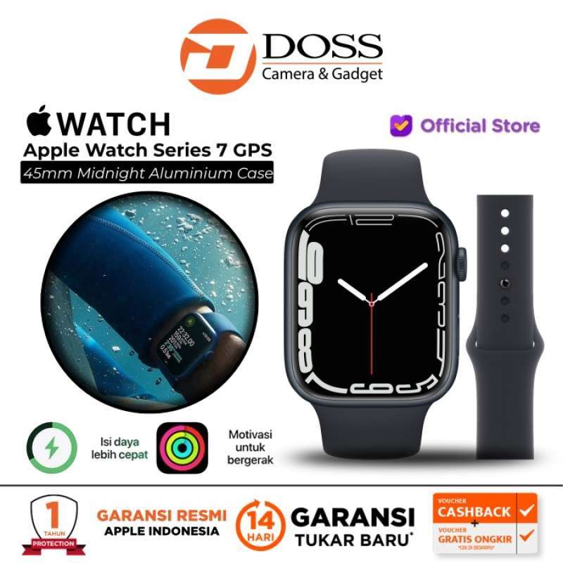 Promo Apple Watch Series 7 GPS, 45mm Aluminium Case Sport Band di Seller  DOSS Jogja - Kab. Sleman, DI Yogyakarta | Blibli