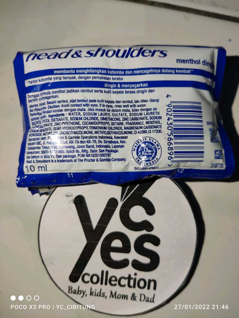 Jual Head & Shoulders shampoo sachet 10ml head and shoulders ...