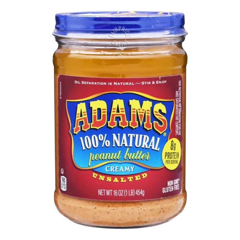 Jual Adams 100% Natural Peanut Butter Creamy (Unsalted) 454g ...