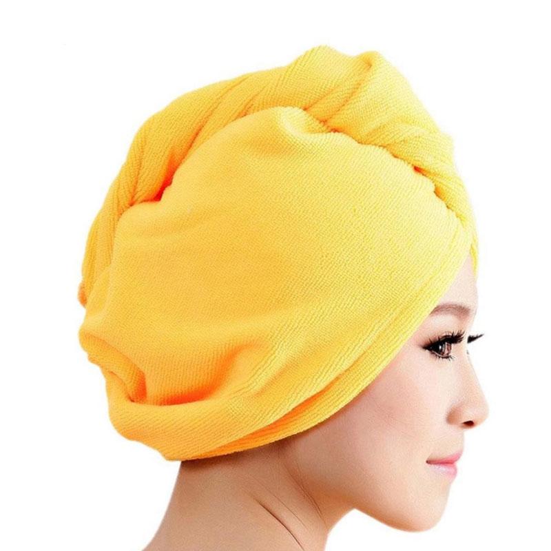Blue CHIC-CHIC Microfiber Hair Dry Turban Absorbent Thickened Hair Drying Warp Towel Bath Shower Hat Cap 
