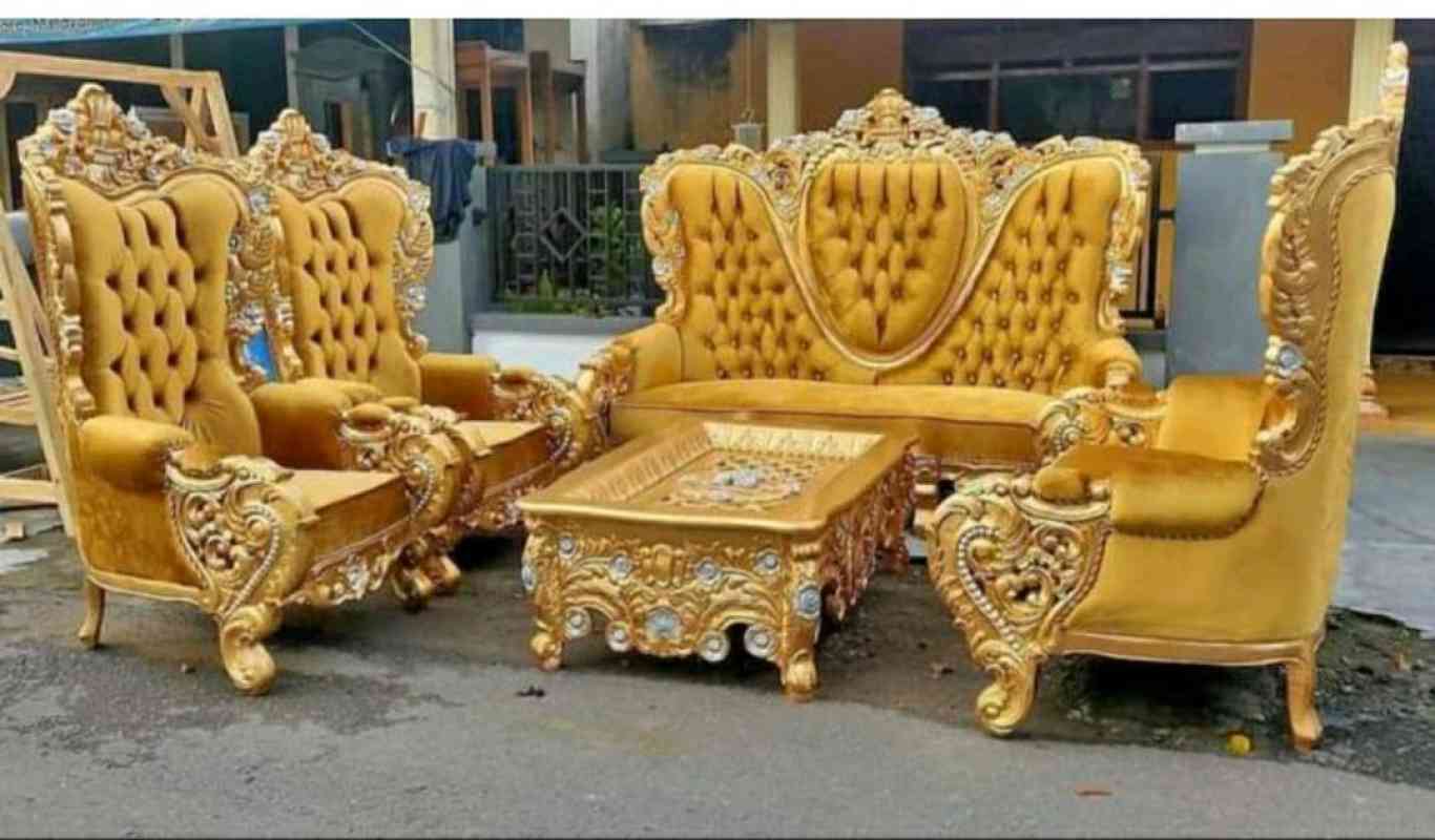 jual kursi tamu mewah sofa belagio bahan kayu jati ukir furniture