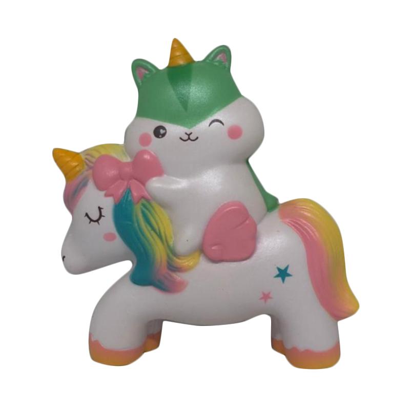 Jual Popular Boxes Poli Riding Unicorn Green Squishy Online
