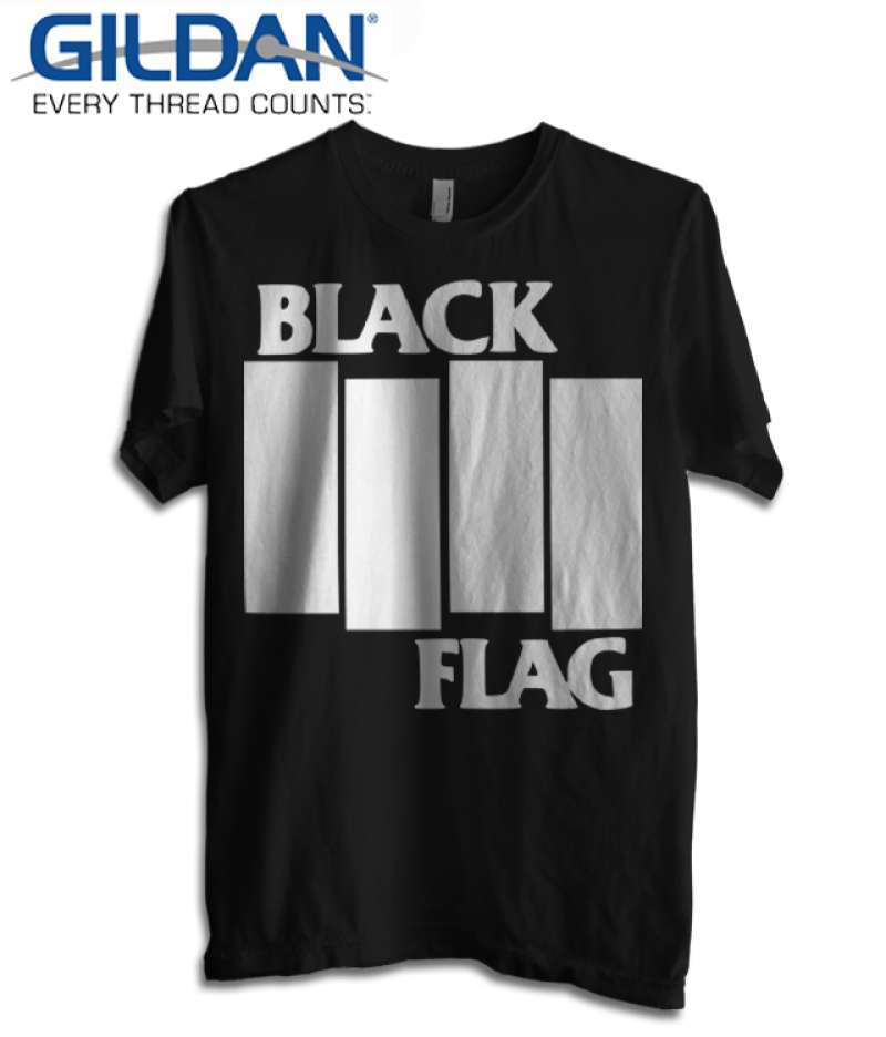 Kaos Black Flag Logo Gildan Softstyle 
