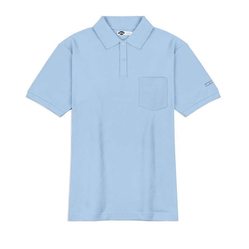 Lee Cooper Polo Shirt Pocket Light Blue 