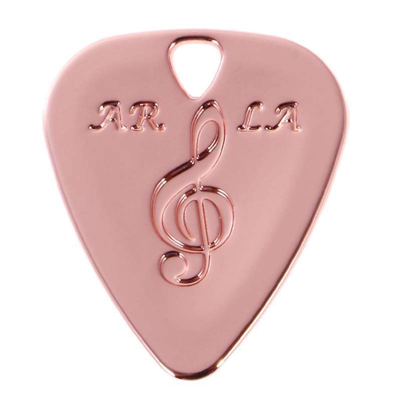 Rose Gold Guitar Plectrum Pick Pendant 