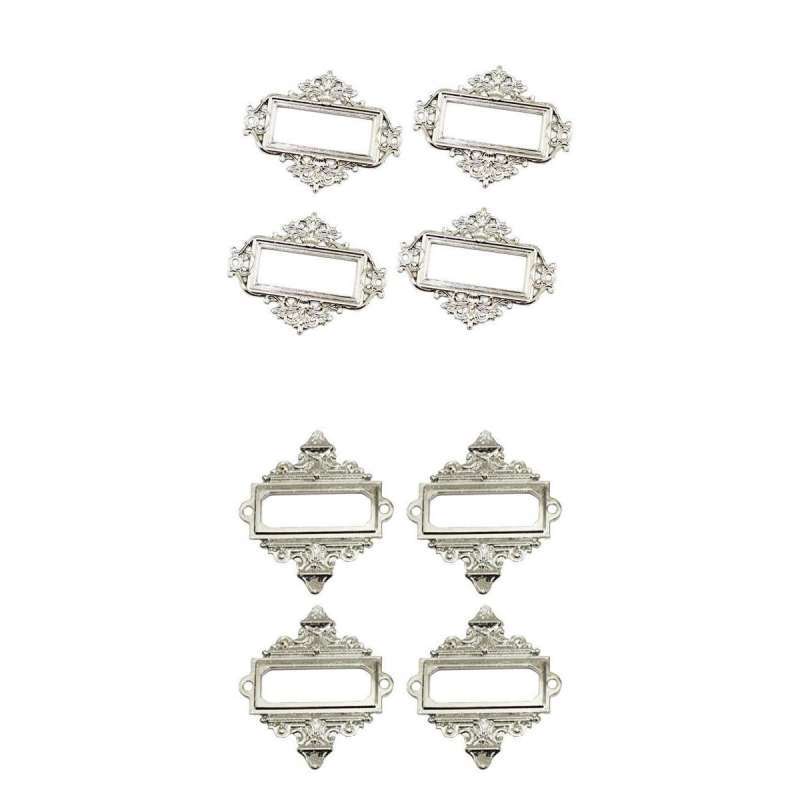 Jual 8Pcs Drawer Pull Cabinet Card Tag Label Holder Metal ...