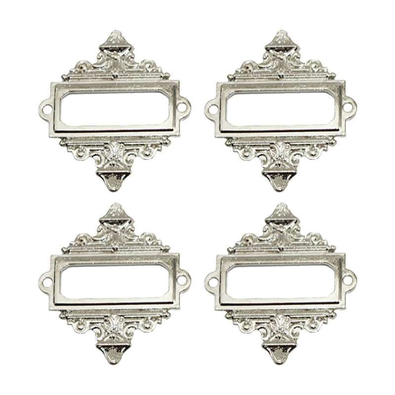 Jual 8Pcs Drawer Pull Cabinet Card Tag Label Holder Metal ...