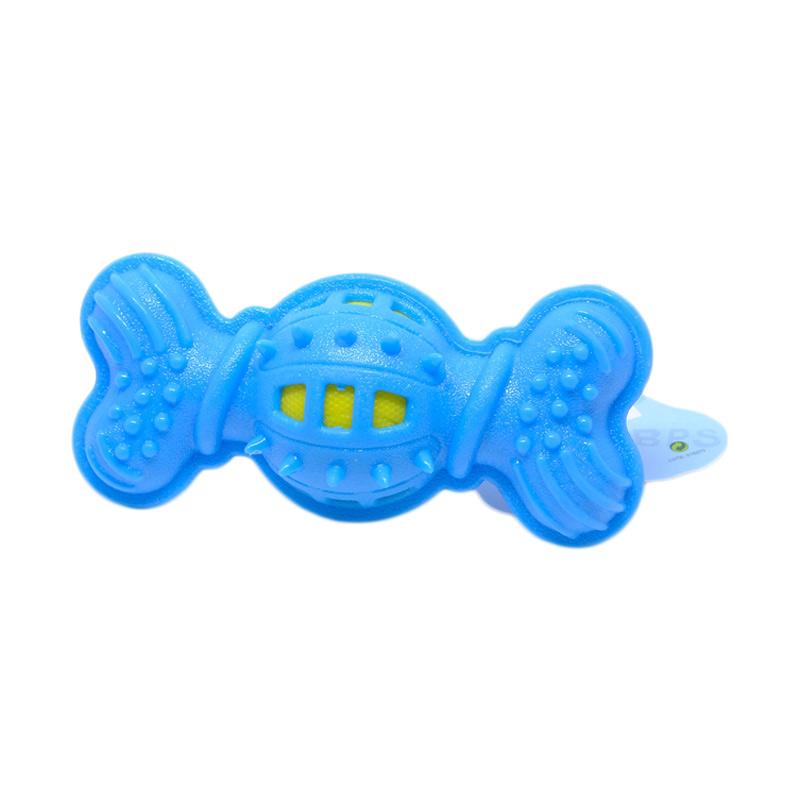 Jual Oem Rubber Bone Fetch Bite Mainan Anjing Biru Small Murah