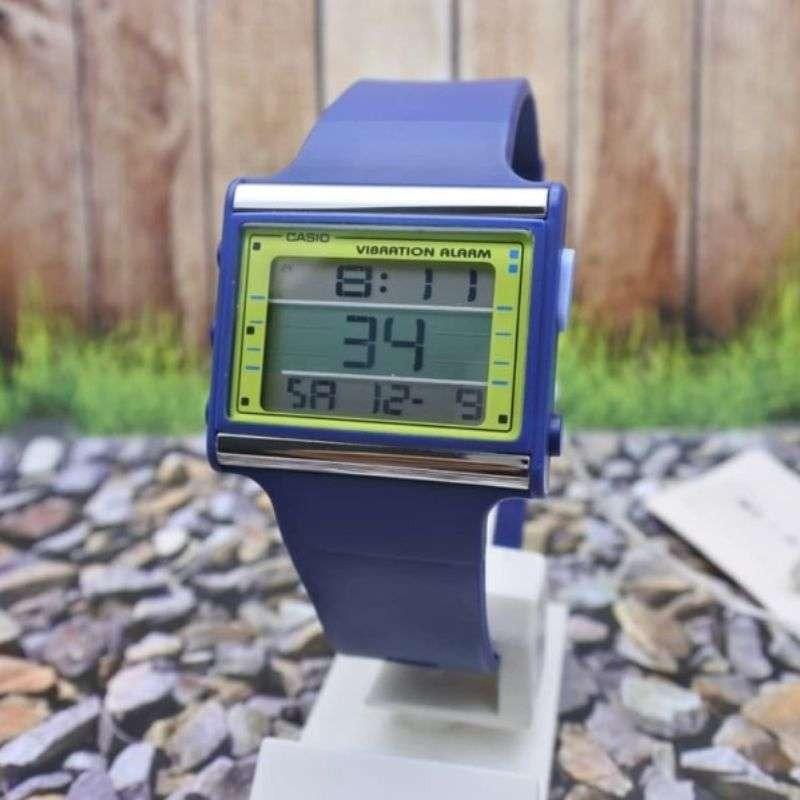 Promo Casio Digital Jam Tangan Wanita Karet Biru LDF 12 2 POPTONE
