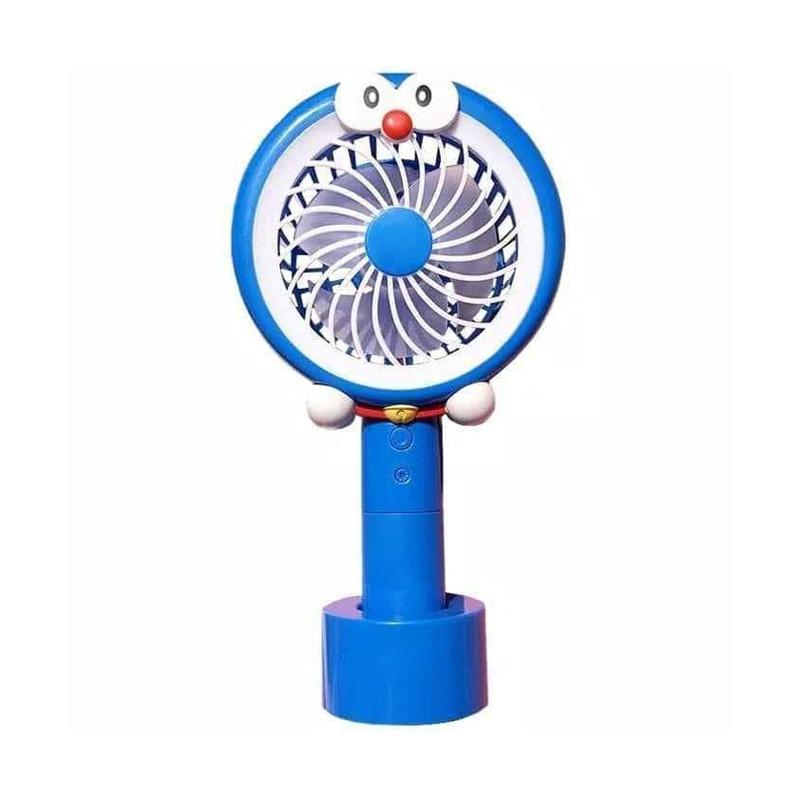 mini fan led light kipas angin portable biru