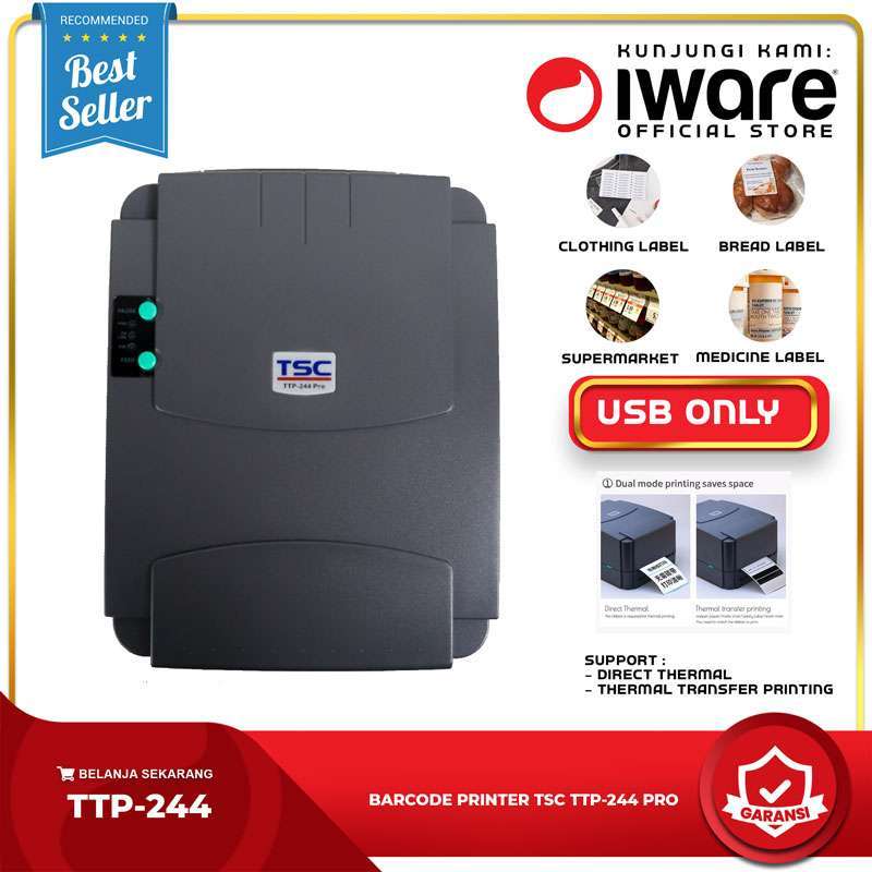 Promo IWARE PRINTER BARCODE TSC TTP-244 