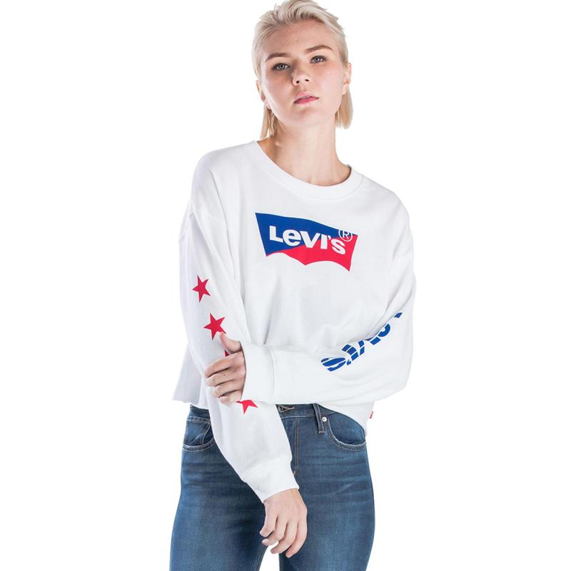 Levi's graphic raw cut crew 2025