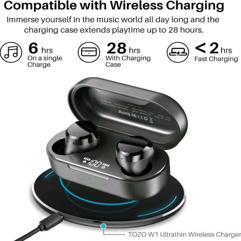Promo TOZO T12 Wireless Earbuds 