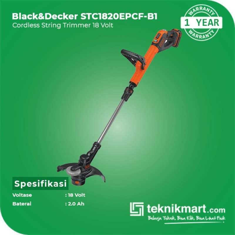 Promo Black Decker Cord Strimmer Potong Rumput Baterai 18v