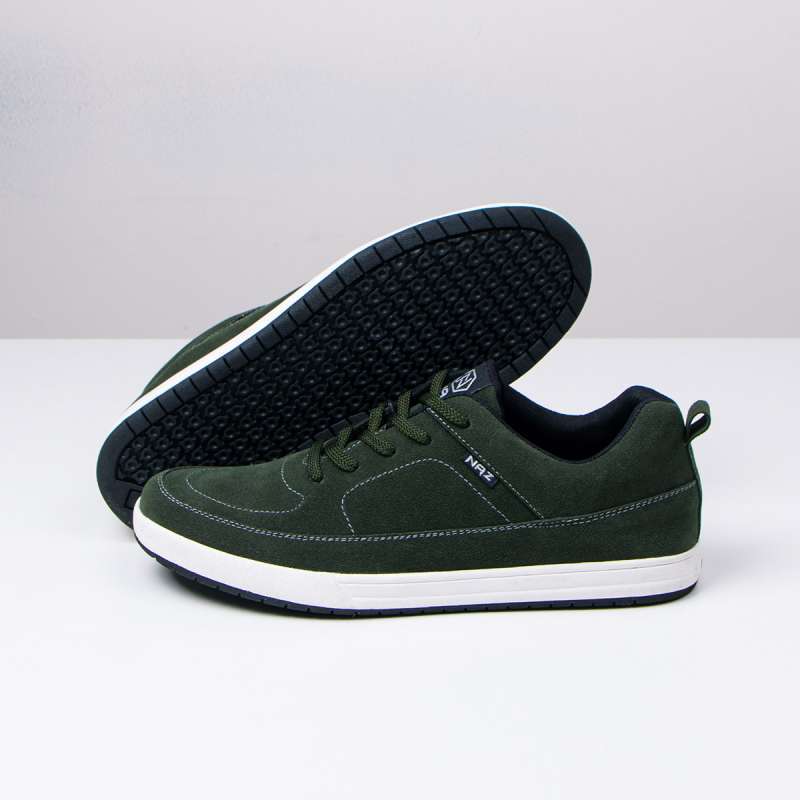 NAZ FOOTWEAR Sneakers Shoes Sepatu Sneaker Pria Kasual QCK 009 Warna Hijau