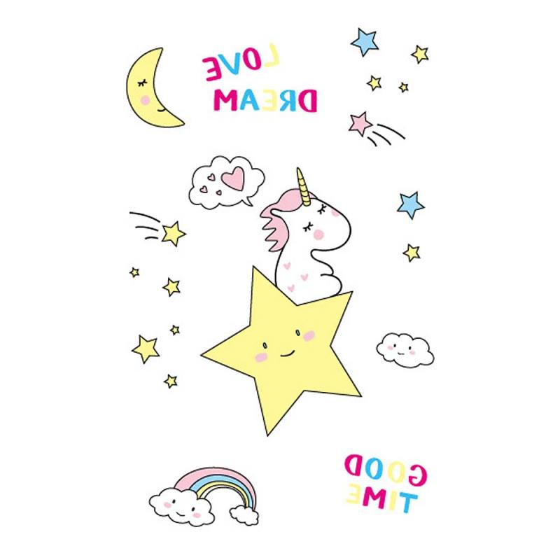 Jual Eds 16 Cartoon Unicorn Cute Fake Children Body Art Waterproof