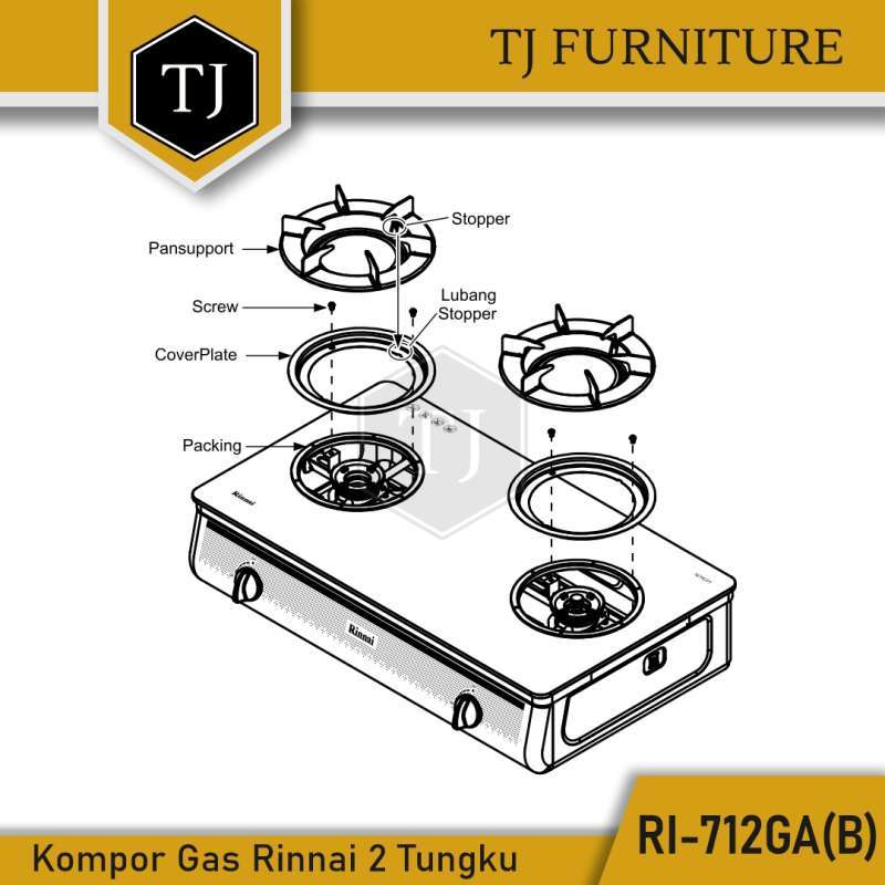 Jual Rinnai Kompor Gas Tempered Glass 2 Tungku Ri 712ga B Ri 712 Ga B Ri 712ga B Di Seller Tj Furniture Kota Sukabumi Jawa Barat Blibli