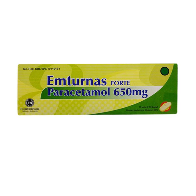 Jual Emturnas Forte Paracetamol 650 Mg Obat Kesehatan 1 Strip 10 Kaplet Online September 2020 Blibli Com