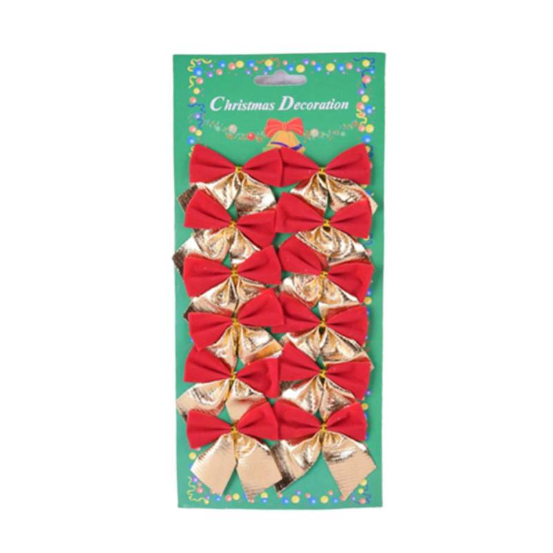 Jual Bluelans Christmas Tree Bow Red Bowknots Decor Xmas Party