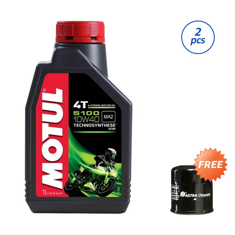 Jual Motul 5100 Oli Pelumas Motor for Ninja 250 Fi 2 Botol
