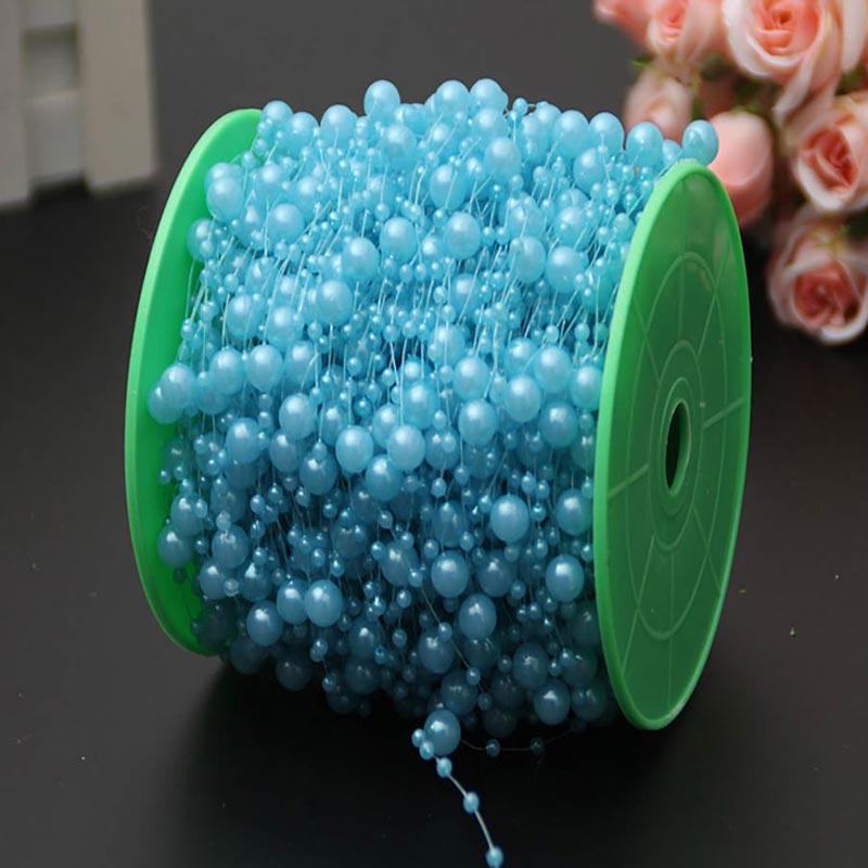 Jual Eds Abs Imitation Pearl Beads Chain Trim Jewelry Findings