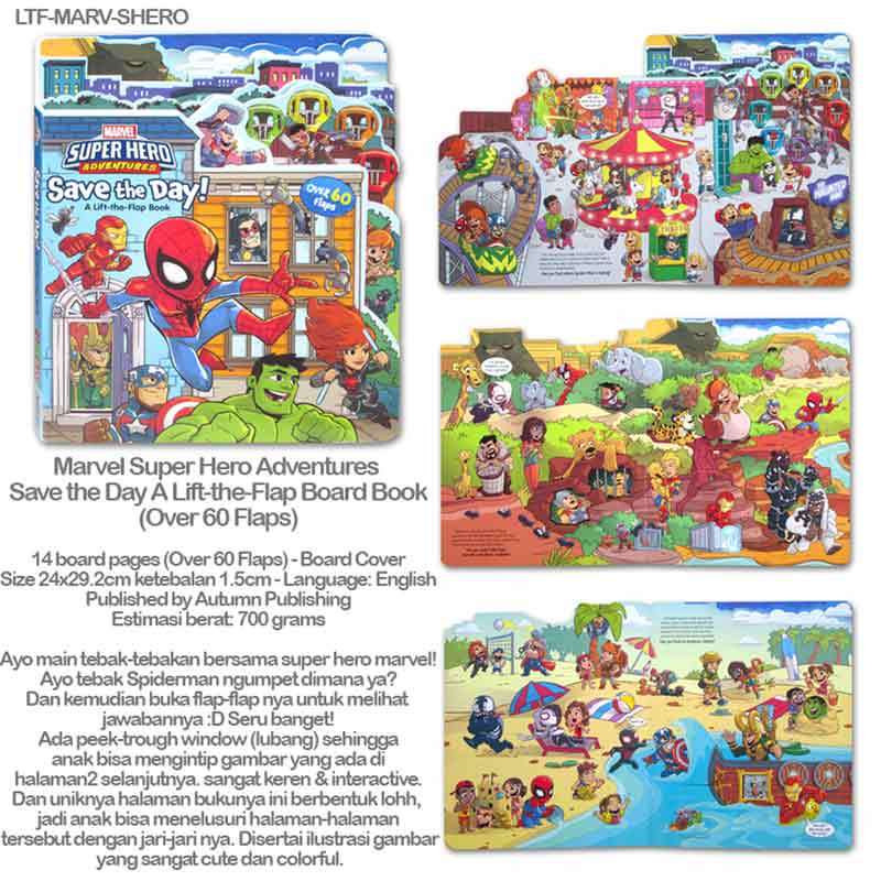 Jual Super Hero Adventures Save The Day A Lift The Flap Board Book Over 60 Flaps Online Oktober 2020 Blibli Com