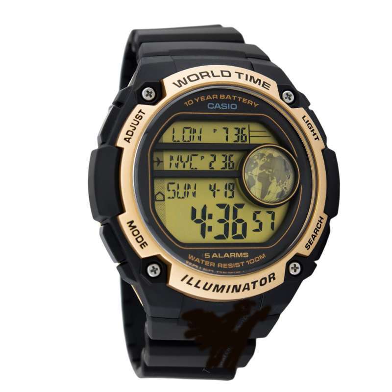 Promo CASIO Digital Youth AE3000W 3 City Simultaneous Time Display