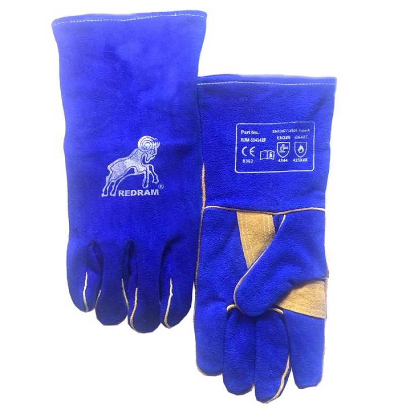 Jual Redram 514162b Redram Welding Glove Sarung Tangan Las Blue 16 Inch Online Januari 2021 Blibli