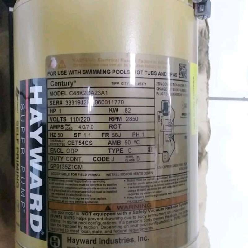 Jual pompa 1 hp Hayward superpump di Seller andripool pusat ...