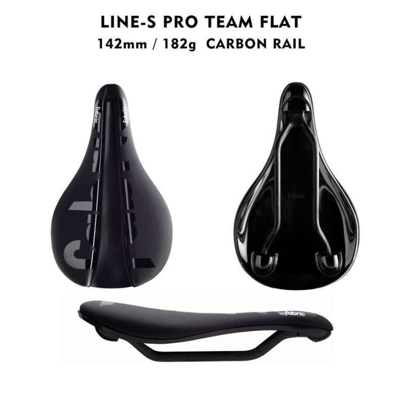 Jual Sadel Fabric Line S Pro Team Flat Carbon 142mm 182 Gram Di
