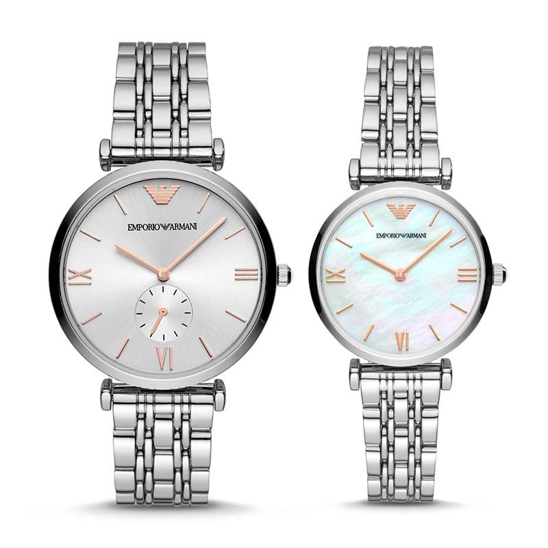 emporio armani couple watches set