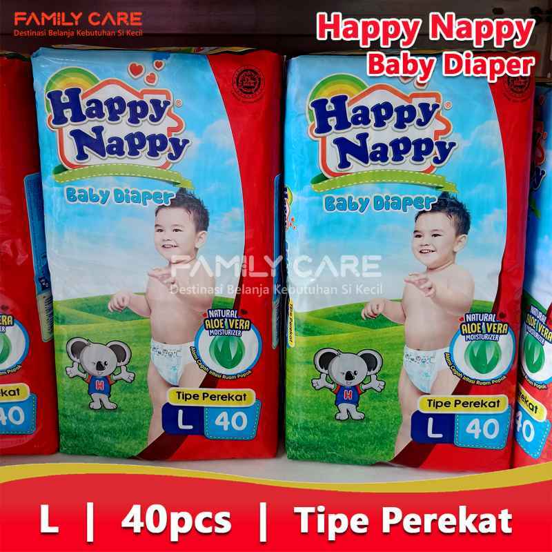 Promo Happy Nappy Baby Diaper L40 Popok Bayi Baru Lahir Tipe