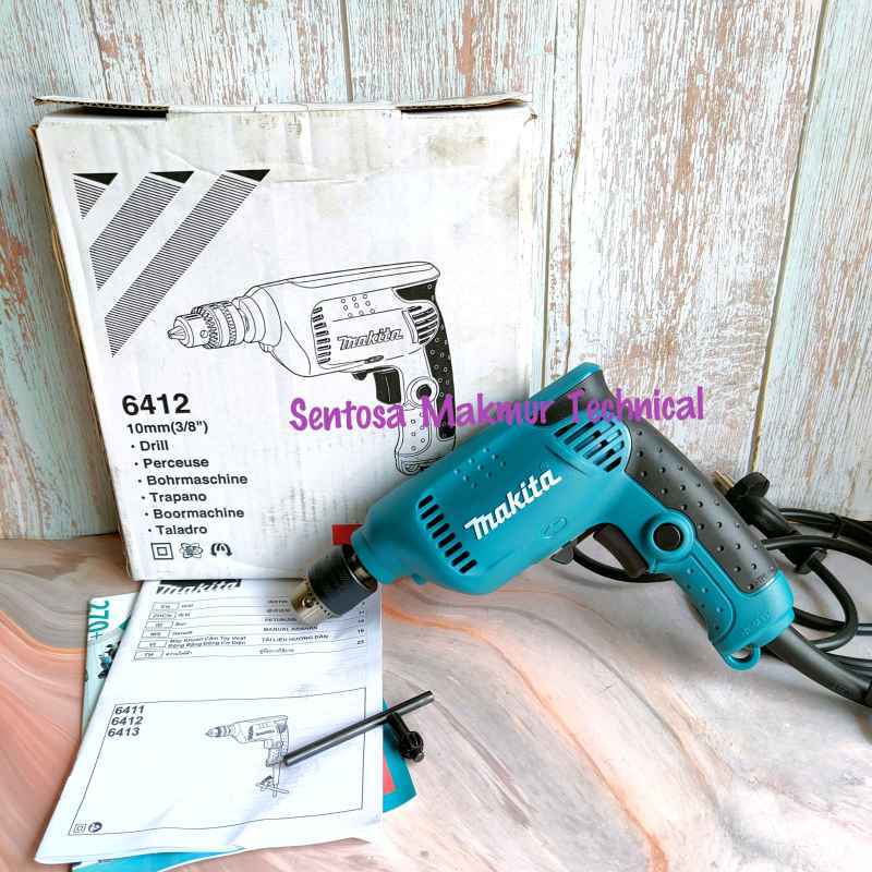 Jual Makita 6412 10 Mm Bor Tangan Drill Listrik Besi Kayu Bolak