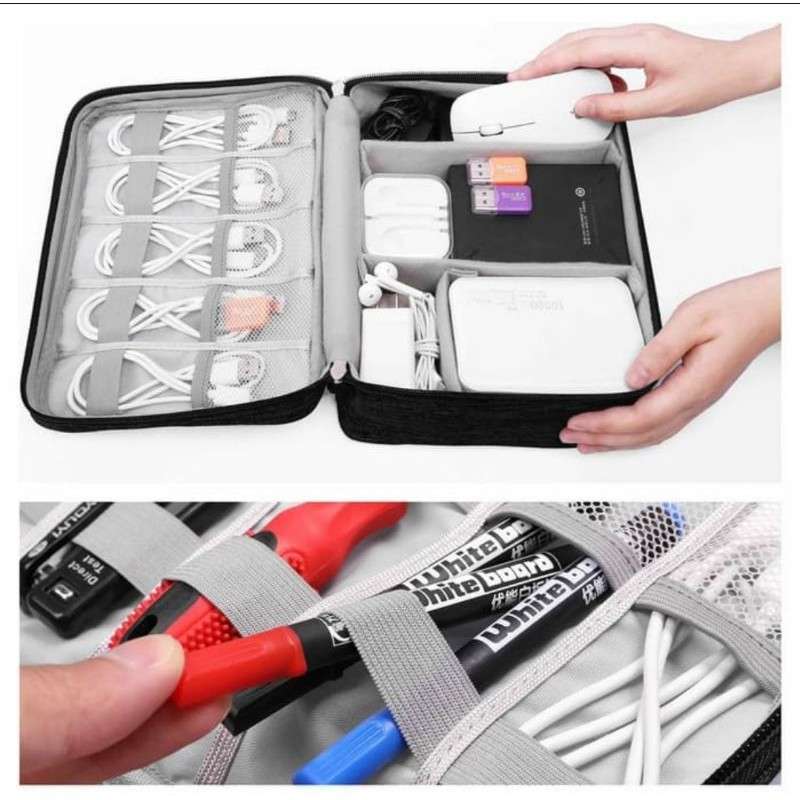 Kabel tas organizer top