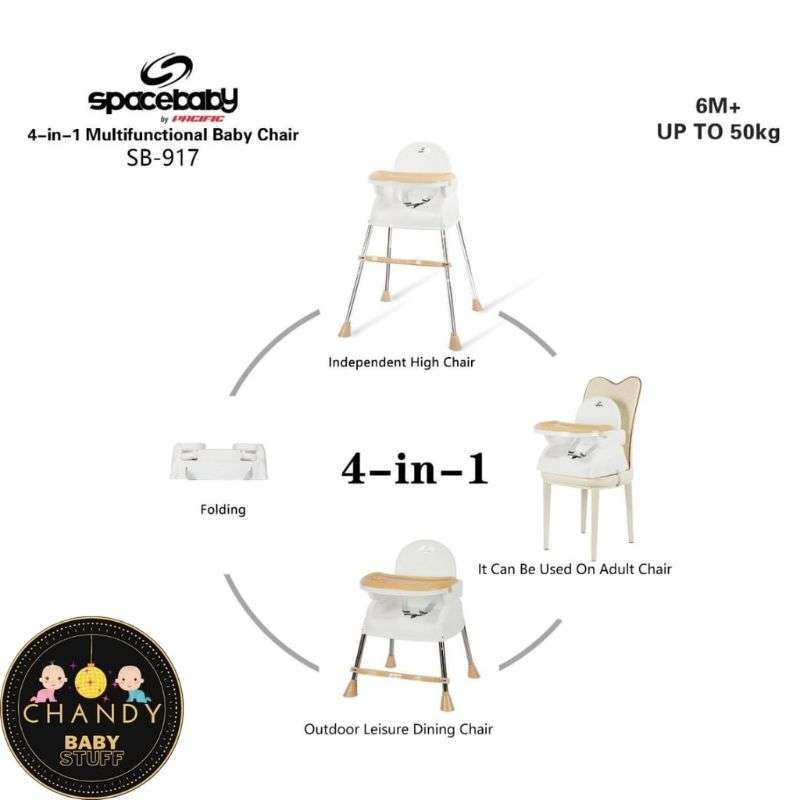 Jual Kursi Makan Bayi Spacebaby Sb 917 Coklat Di Seller