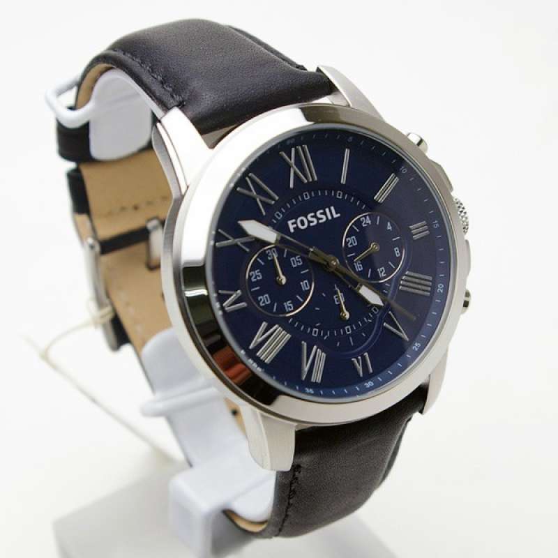 Promo Fossil Jam Tangan Pria FS4990 Biru Chronograph Original