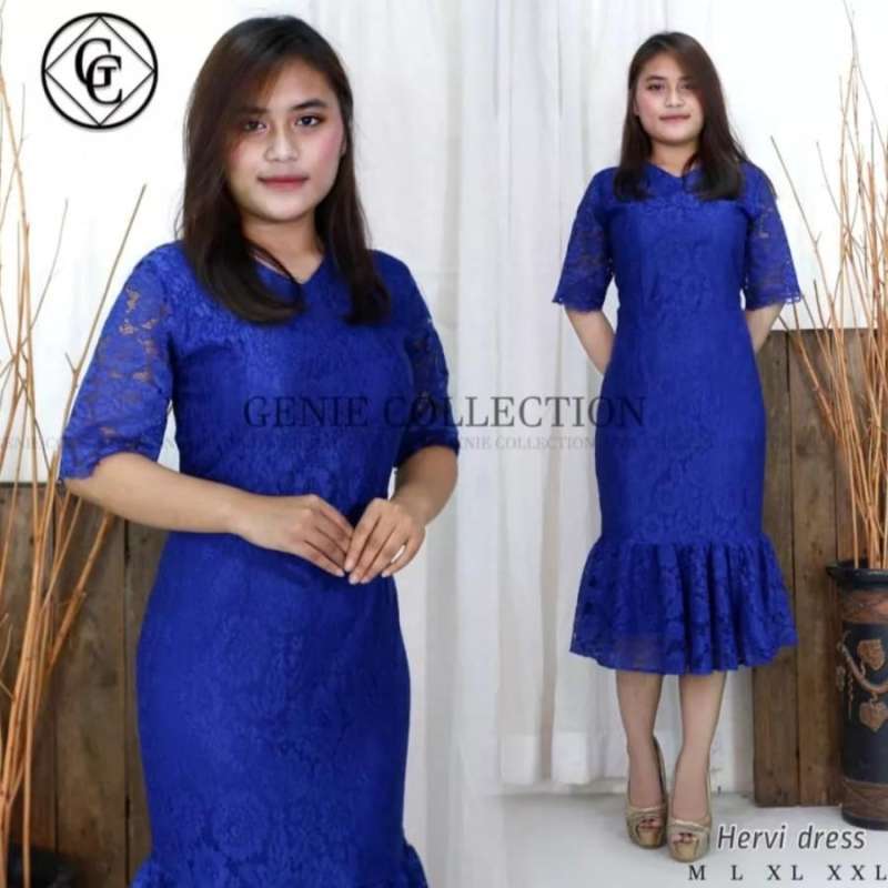 Jual Dress brokat duyung dress brukat modern dress brukat wanita