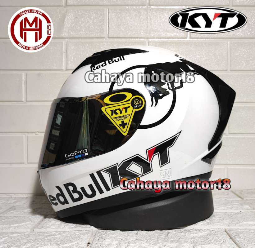 Jual New Paket Ganteng Helm Kyt R10 Puith Spoiler 3d Custom