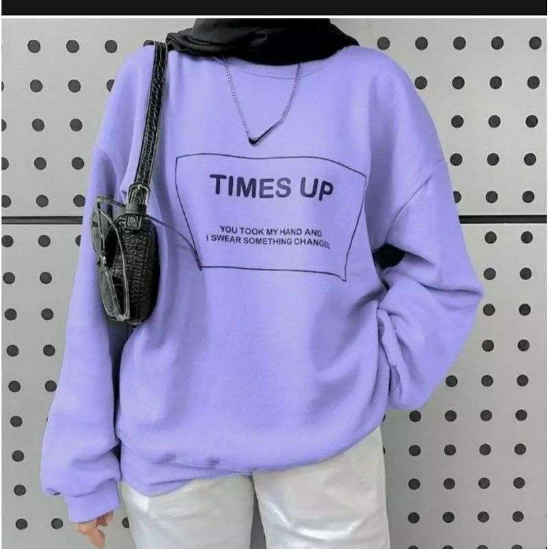 Jual OVERSIZE BEST SELLER SWEATER TIMES UP SWEATER CROWNECK OBLONG CREAM -  Semua Ukuran Ungu Lilac di Seller Rennie Outfit - Jagalan, Kota Semarang |  Blibli