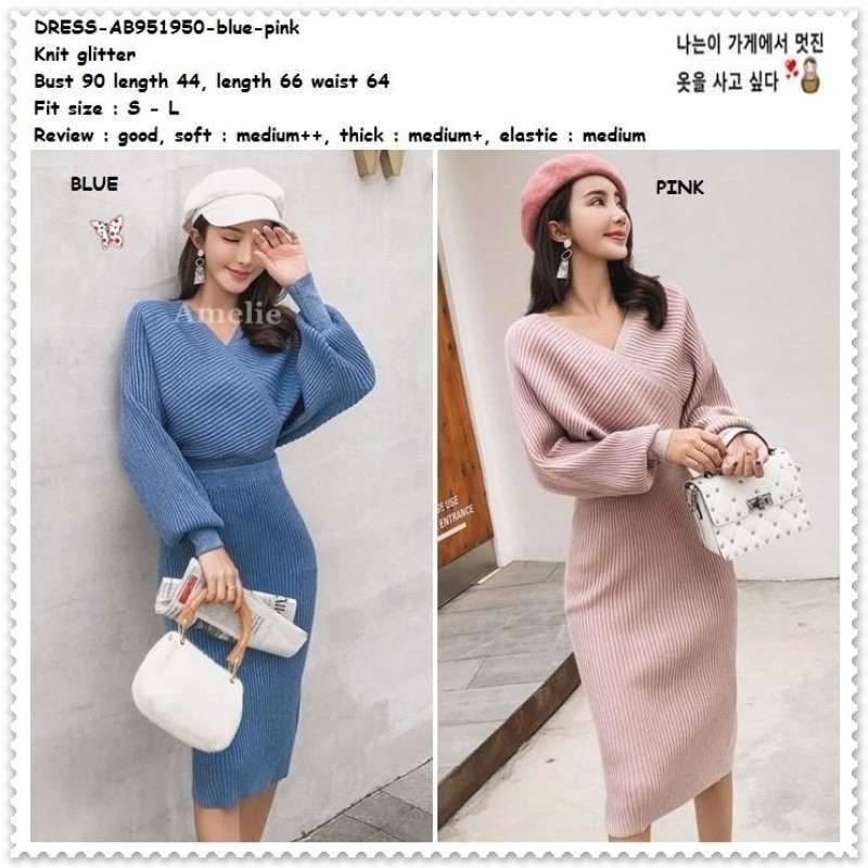 Jual Ab951950 Setelan Mini Dress Rajut Blouse Rok Midi Wanita Korea Import  Di Seller Amelie Butik - Wijaya Kusuma, Kota Jakarta Barat | Blibli