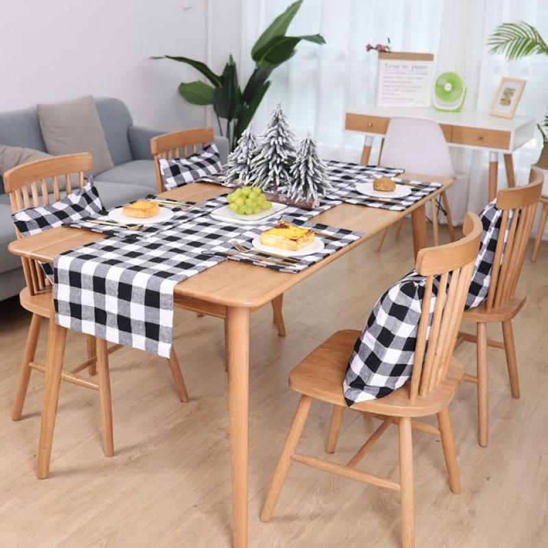 Jual Bluelans Checkered Burlap Table Runner Flag Tablecloth Christmas Dining Festival Decor Online September 2020 Blibli Com