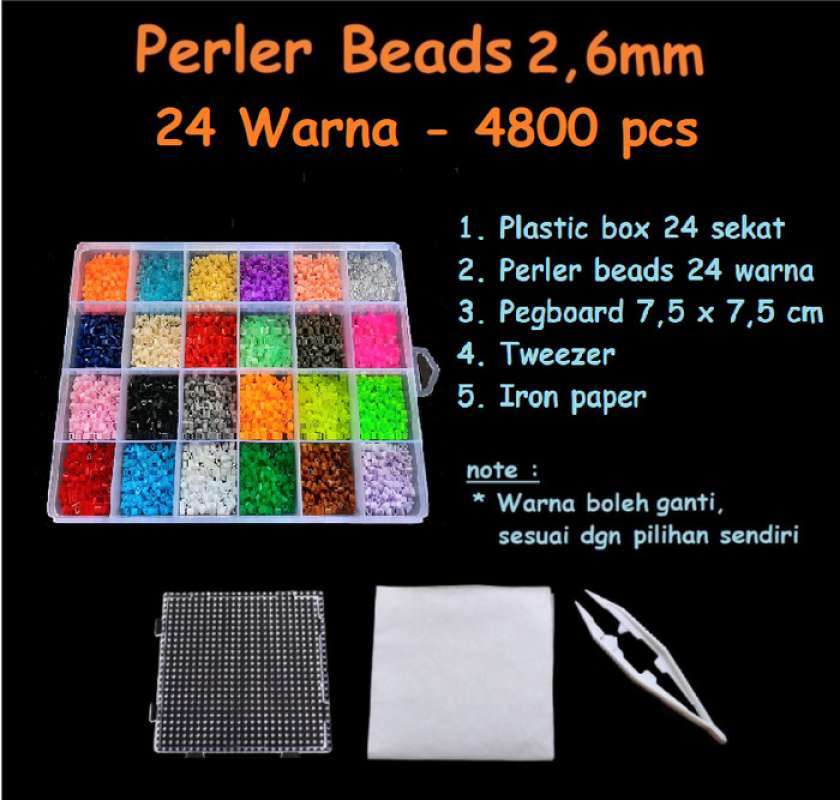Promo HAMA BEADS PELER BEADS 2,6 24 WARNA - Boardkecil+Acc Diskon 5% di Seller Toys shop - Cideng, Kota Jakarta Pusat, hama beads 2,6mm - Vimarsana News